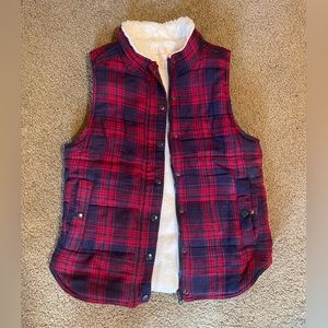 Skies Are Blue Plaid Vest, Size Small